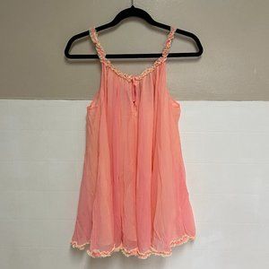 Betsey Johnson Intimates Peach & Light-Yellow Dress – Size L